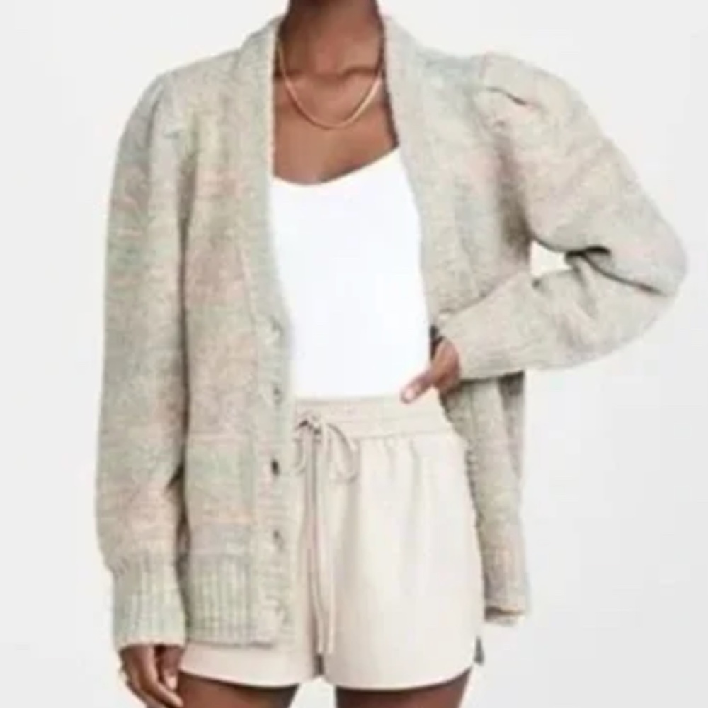 LoveShackFancy Wilford Boyfriend Cardigan Sweater | Autumn Rainbow Size X-Small - Picture 2 of 16